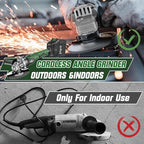 Cordless Angle Grinder, 20V 5 inch Electric Grinder Power Tools with 2 X 4.5Ah Battery, Adjustable Handle,Brushless Motor for Polishing, Grinding & Cutting