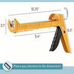Bates- Caulking Gun, 10:1 Thrust Ratio, Yellow, Caulking Tool Gun, Caulk Gun No Drip, Hand Caulking Guns, Silicone Gun, Caulking Gun Tool, No Drip Caulk Gun, Caulk Guns, Caulking Gun Dripless