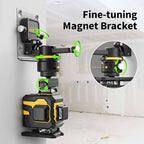 IKOVWUK 4x360° Laser Level Pro Kit, Self-leveling Tool for Construction, Tiling Floor & Picture Hanging, 4D Cross Line Laser Level with Fine-tuning Bracket, 16 Lines Laser level with 2*4000mAh Battery