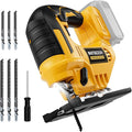 JigSaw Compatible With Dewalt 20v Max Battery, Cordless jig saw tool, LED Work Light,45° Beveled Cuts Variable Speed 2900RPM, 3 Orbital Action, with Jigsaw Blades for Curve Cutting (NOT Battery)