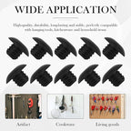 120Pcs Pegboard Hook Locks - Peg Hook Stoppers Clips Fit for 1/4 Inch Peg Board Retainer Clips Secure Hooks for Garage Tool Organization, Workshop Retail Display (Black)