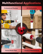 Saker PVC Pipe Reamer, PVC Fitting Saver with 3/4inch Head, For SCH40, ABS Pipe,CPVC Perfect for Plumbing Repairs, Fits Standard 1/2" Drill