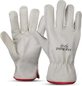 12 Pairs Leather Work Gloves, Durable Hand Protection for All Environments, Perfect for Industrial & Residential Use