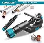 Libraton Pipe Cutter, Tubing Cutter 3/16" to 2" Outer Diameter, Copper Pipe Cutter, Tube Cutter with Deburring Tool, Copper Cutter, Pipe Cutter Tool for Copper, and Thin Stainless Steel Tube