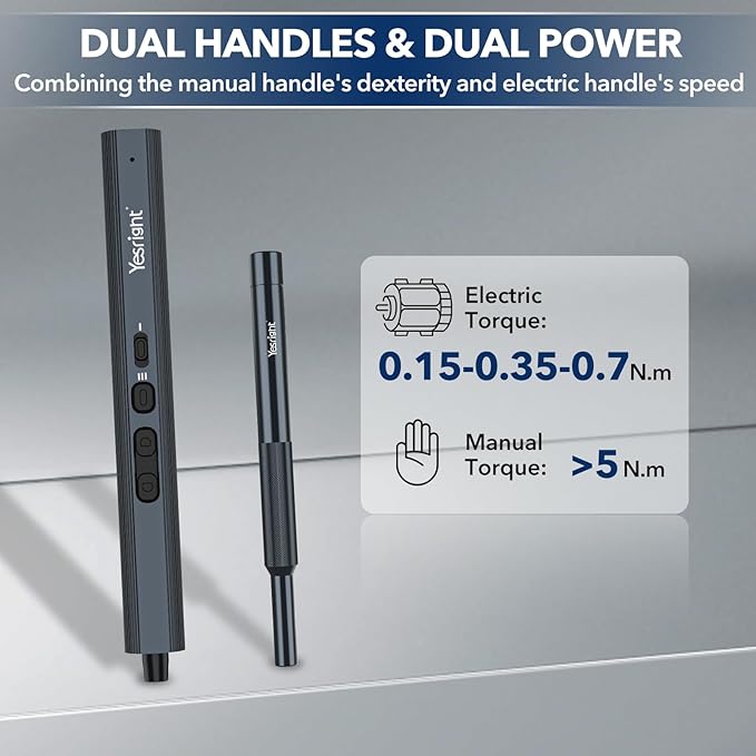 Mini Electric Screwdriver 155 in 1 Small Precision Screwdrivers Set Max 5 N.m Cordless Screwdriver with 3 Torque Settings 140 S2 Magnetic Bits, Repair Tool Set for Phone Computer Watch Drones