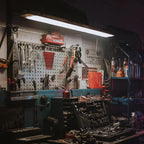 ALOANES 78-Slot Metal Wrench Organizer, Heavy Duty Wrench Organizer Tray for Tool Box, Professional Fit SAE & Metric Wrench Storage, 6 Pack Wrench Holders(Red&Blue)