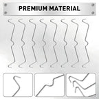 HORUSDY 100-Piece Pegboard Hook Locks & Retainers, Metal Pegboard Clips for 1/4” & 1/8” Peg Boards, Secure Display Hooks & Organizer for Garage, Workshop, Home Storage