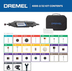 Dremel 4000-2/32 Variable Speed Rotary Tool Kit-Engraver, Polisher, and Sander- Perfect for Cutting, Detail Sanding, Engraving, Wood Carving, and Polising- 2 Attachments & 32 Accessories