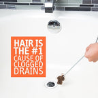 DSSNK070 Revolutionary Tub and Sink Snake Auger Clog Remover for Bathroom Drains, 42 Inch, Stainless