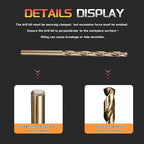 Drill Bit, #20 Cutting Diameter, 4341 HSS Gold Finish 135° Cutting Angle Number Jobber Bits - (Applications: for Drilling Soft Metal Plastic Wood), 10-Pieces