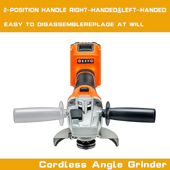 IRONFIST Cordless Angle Grinder, 20V Brushless Electric Grinding Wheels, Lithium Cutter Utility Power Tool 125mm M14 Angle Grinder Compatible with DEWALT 20V MAX Batteries (NO BATTERY)