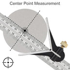 Combination Square,12 Inch Combination Square Angle Ruler, Stainless Steel Adjustable Angle Square, 90 Degree Right Angle Ruler