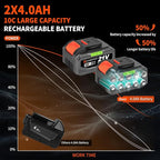 1400N.m Cordless Impact Wrench, 1/2' 21V Heavy Duty Brushless Impact Gun with 2 x 4.0Ah Battery & 5 Sockets, 3 Speeds Adjustment, 1050ft-lbs Electric Pistola Llave de Impacto for Car Truck Tires Mover