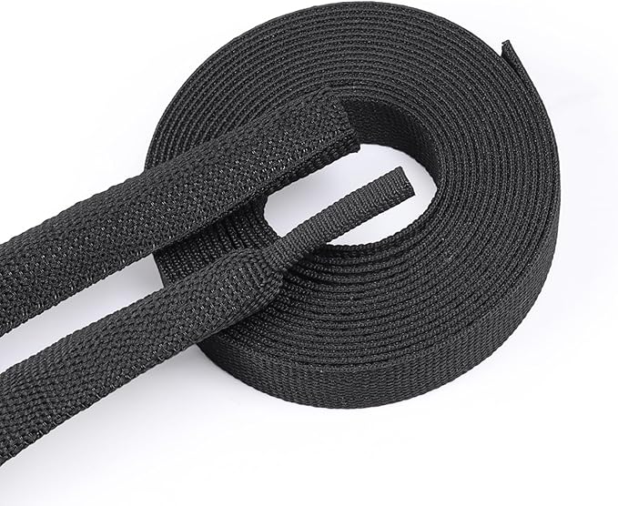 Braided Sleeving 2:1 Shrinkable Fabric Heat Shrink Tubing- Abrasion Protection Flexibility Wiring Harness Cable Sheath (1/2" ID, 16ft)