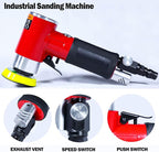 1" 2" 3" Mini Orbital Sander, Pneumatic Sander Random Orbital Eccentric Dual Action Polisher for Auto Body Work, High Speed Air Powered Sanders & Mini Air Polisher Kit