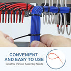 PATIKIL Cable Zip Ties 14 Inch, 100 Pcs Self-Locking Nylon Wire Tie Wraps Heavy Duty Cord Management with 50 lbs Tensile Strength for Indoor and Outdoor, Red (0.2" W)