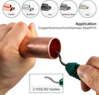 Large Copper Pipe Cutter Tool Set 1/4"-2 3/4" OD, Tube Cutter for Copper,Brass,Aluminum&Stainless Steel, HVAC Metal Tubing cutter Tool with Deburring Tools&Extra Blades