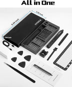 Mini Electric Screwdriver 3.7V, FIRRAX 76-in-1 Small Precision Electric Screwdriver Set with 5 Torque Levels, S2 Magnetic Bits, LED Lights, Power Screwdriver Repair Tool Kit for Laptop/Phone/Camera