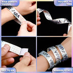 Teling 500 Pack VIP Plastic Wristbands Bracelets Party for Events VIP Custom Wristbands Plastic Bracelets Tear proof Waterproof Wrist Bands Arm Bands for Events Concerts