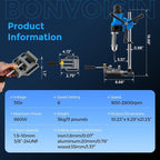 Bonvoisin Benchtop Drill Press with Square Hole Drill Bit, Bench Mortising Machine for Woodworking, 860W Electric Drilling Machine Chuck Capacity 1.5-10mm