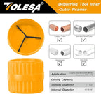 TOLESA Pipe Cutter Tool 3/16-2 Inch(5-50mm) Heavy Duty Metal Pipe Cutter With Deburring Tool Pipe Reamer Sharp Copper Tube Cutter Speed Cutting Tubing Cutter For Stainless Steel Aluminum Brass Pipe