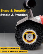 Rocaris 6 Pack Abrasive Drum Paint and Rust Remover, 40 Grit Abrasive Wheel Wire Drawing Polishing Wheel for Wood Metal Surface Polishing, 4.5" x 4"