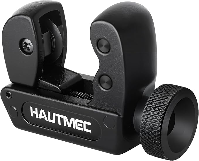 HAUTMEC Copper Pipe Cutter Tool 1/8" to 1-1/8" OD (3-30mm), Mini Copper Tubing Cutter Tool for PVC, Copper, Aluminum, and Thin Stainless Steel Tube HT0133-TC