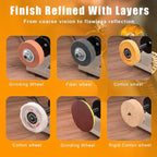 DZQ 69Pcs Accs Mini Table Saw Jewelry Making Polisher w/Flex Shaft Multifunctional Bench Grinder Sander Buffing Machine Woodworking Tool 10,000Rpm 750W