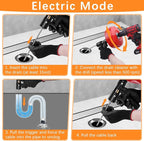 35 FT Plus Double Mode Drain Snake Tools, 13-in-1 Drain Auger for Sink and Drain Unblocking, Plumbing Snake for Kitchen, Bathrom and Shower Sink, Snake for Real DYIs[Upgraded 4.0]