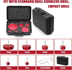 PVC Pipe Reamer, 6 Piece Plastic PVC Pipe Fitting Saver Kit Fit into Standard 1/2" Drills PVC Socket Saver Tool Contains 3/4inch, 1inch, 1-1/2inch, 2inch, 3inch, 4inch Head