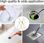 63 Inch Long Stainless Steel Drain Clog Remover (1pcs), 25 inch Drain Snake Hair Remover (6pcs) ＆23.6 inch Cleaning Brush (2pcs) Tool Set for Toilet, Kitchen Sink, Bathroom Tub, Sewer, 9, Pieces Set