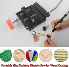 Mini table Saw, 7 Speed Adjustable Power Supply,Multi-Functional mini Table Saw for Crafts, Speed & Angle Adjustable, DIY Machine for Wood,Acrylic,Plastic,PCB cutting