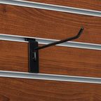 KINGDOM SOLUTIONS – 24-Pack Black Metal Slatwall Hooks (12x 4, 12x 6) – Heavy-Duty Slat Wall Accessories for Garage Organization, Retail Displays & Tool Storage Systems