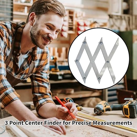 3/7/12 Point Center Finder for Precise Measurements, Woodworking Measuring Tools, Woodworking Center Finder Marking Tool, Wood Working Welding Precise Center Finding (7-Point)