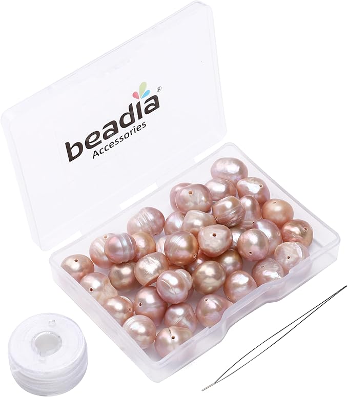 Natural Pearl Beads Potato 10-11mm Purple Freshwater Cultured Loose Gemstone Beads for DIY Jewelry Making 13.8''/Strand HQ