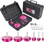 6 Pcs PVC Pipe Reamer Kit, PVC Fitting Saver Socket Saver Plumbing Tool with 3/4", 1", 1-1/2", 2", 3" and 4" Head, Plastic Pipe Fitting Reamer for SCH40 CPVC ABS, Fits Standard 1/2" Drill