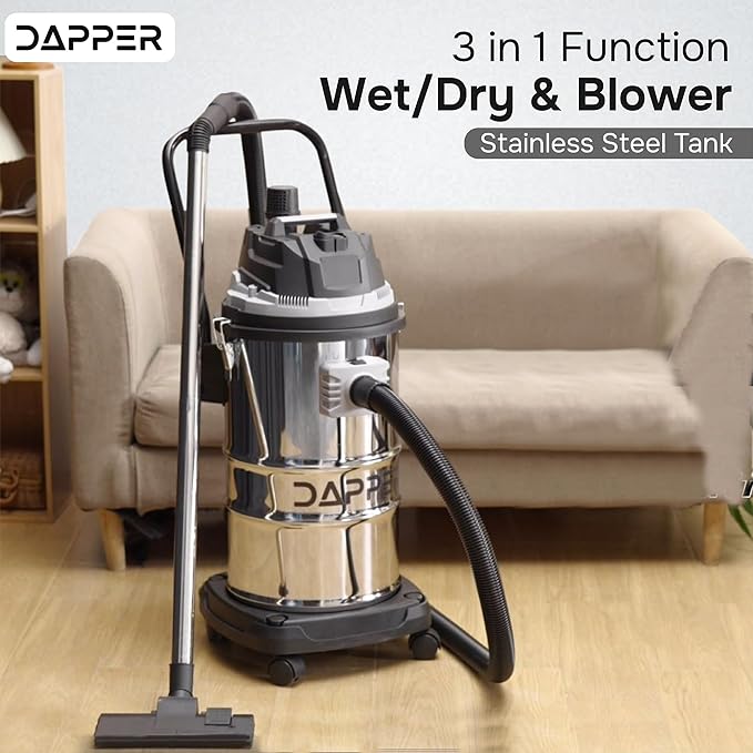 16 Gallon 4.5 Peak HP Wet/Dry Vacuum, Stainless Steel Tank, 3 in 1 Function Portable Shop Vacuum with Attachments, Ideal for Jobsite, Garage & Workshop.