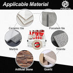 Diamond Core Drill Bit Set - FOCSTOL 11pcs Diamond Hole Saw Kit for Porcelain Tile Ceramic Marble Granite (6/6/8/20/35/50/65mm+20mm Finger Milling Bit+50mm Beveling Chamfer Bit+Hex+115mm Saw Blade)