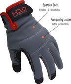 HANDLANDY Work Gloves for Men & Women, Utility Mechanic Working Gloves Touch Screen, Flexible Yard Work Gloves