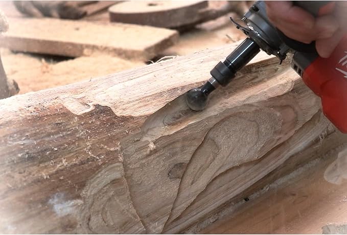 M14 5/8"-11 Thread Angle Grinder Extension Shaft Set 2PCS Electric Drill Conversion Collets Adapter Woodworking Tool Accessories Include Spring Collet (1/8,1/4, 3/8, 1/2)