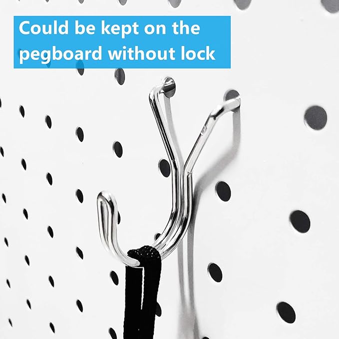 FRIMOONY Pegboard Hooks, with Bins, Peg Locks, for Organizing Various Tools, 204 PCS, 80 of Which are Locks