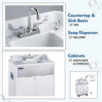 Ozark River Portable Sinks, Titan PRO 1 White, Outdoor Portable Sink with Hot Water, Mobile Self Contained Sink with Water Tanks and Wheels, Portable Outdoor Hand Washing Sink Station