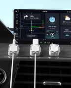 Magnetic Cable Clips, Adjustable Cord Holder Management, Adhesive Wire Keeper Organizer for Home Office Desk Phone PC Car Wall Desktop Nightstand Appliance (9-Pack White Crystal)