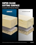 CRALY 12 Inch 80 Teeth Fine Finish Wood Cutting Circular Saw Blade, 1 Inch Arbor, Carbide Tipped, Thin Kerf, Black Ice™ Coating, for Wood Cutting Table Saw, Miter Saw(C1280FF)