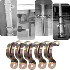 100 Pcs 3/4inch Rigid Pipe Strap,Two Hole Strap U Bracket Iron, Widened Tube Strap Tension Clip Assortment Kit Heavy Duty Pipe Clamp（25mm）