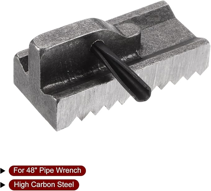HARFINGTON Pipe Wrench Heel Jaw with Pin Assembly 48" Wrench Replacement High Carbon Steel