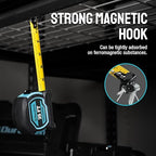 DURATECH Magnetic Tape Measure 25FT with Fractions 1/8, Retractable Measuring Tape, Easy to Read Both Side Measurement Tape, Magnetic Hook and Shock Absorbent Case for Construction, Carpenter