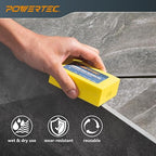 POWERTEC 72306 Diamond Hand Polishing Pads 3Pack, 60, 100 & 200 Grits, Diamond Sanding Block for Polishing and Grinding Porcelain, Ceramic Tile, Glass, Granite, Stone, Wood & Metal