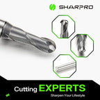 Carbide Ball Nose End Mill 2 Flute 4mm SHK. 3mm Cutting Dia. 3D Carving, High-Speed and Deep Cutting, AlCrN Coated, Apply for Alloy Steel, Stainless Steel and Various Cast Iron.