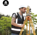 Dib Safety Reflective Mesh Vest High Visibility with Pockets and Zipper, Black Mesh 4X